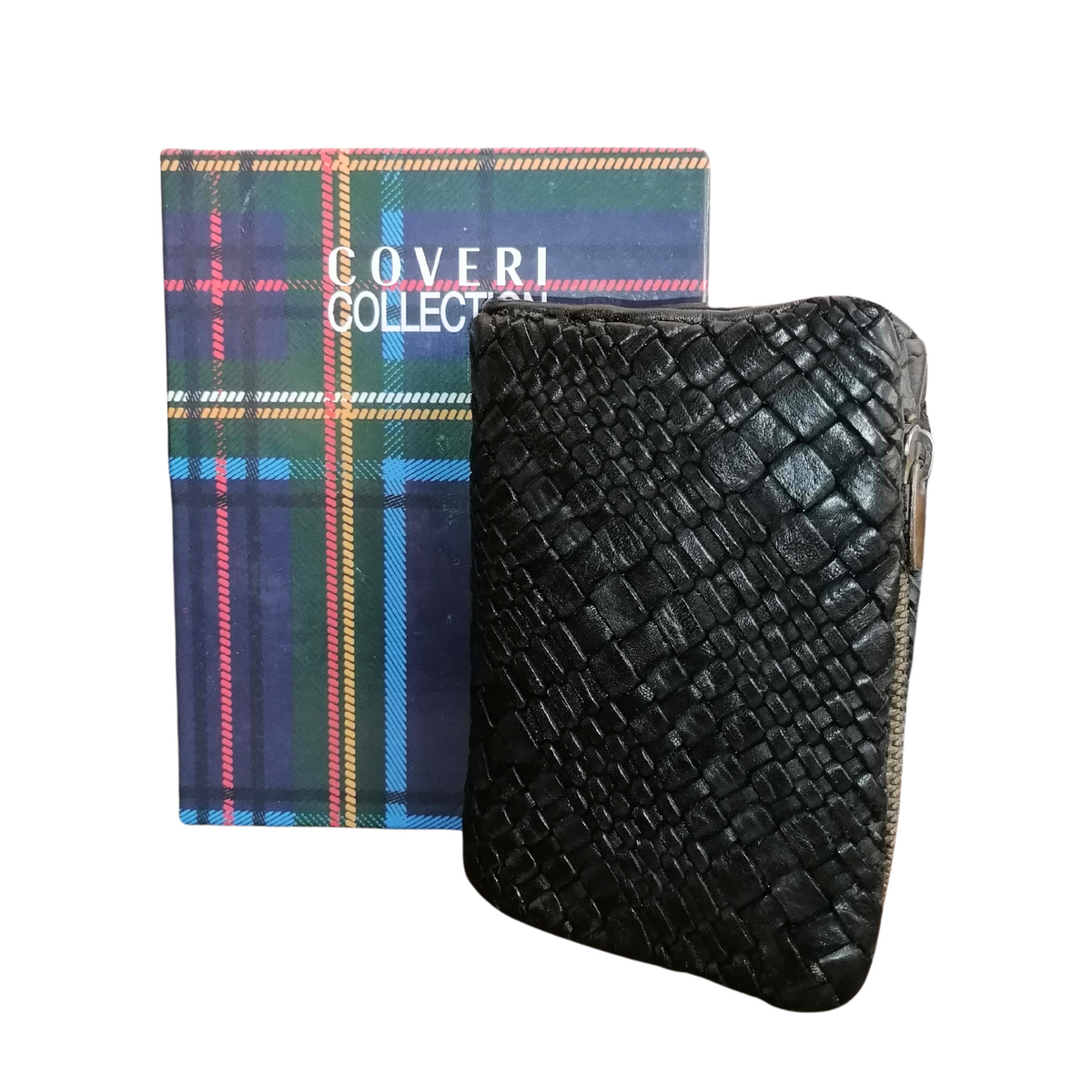 Portafoglio 3 ante Coveri Collection Vera Pelle Intrecciata