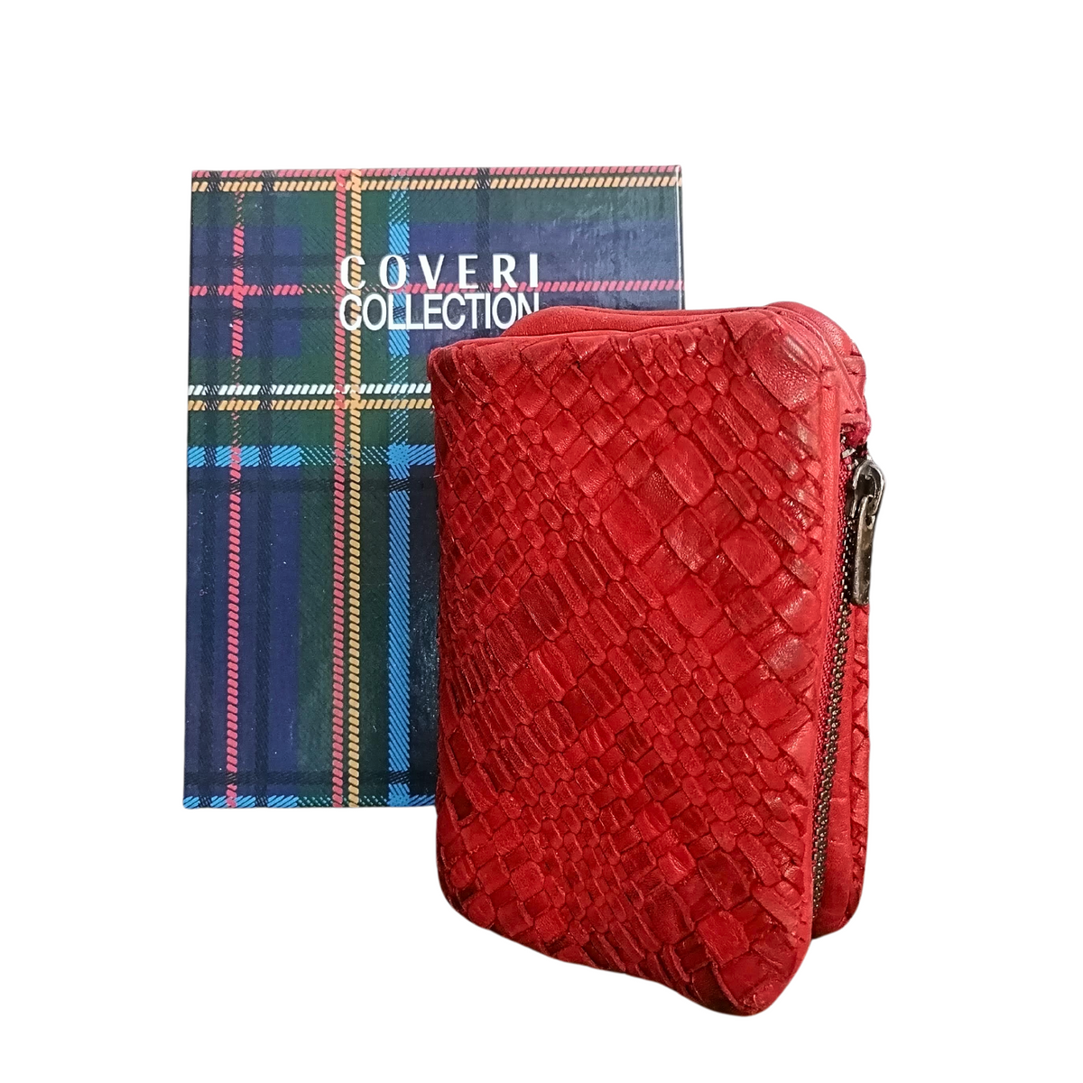 Portafoglio 3 ante Coveri Collection Vera Pelle Intrecciata
