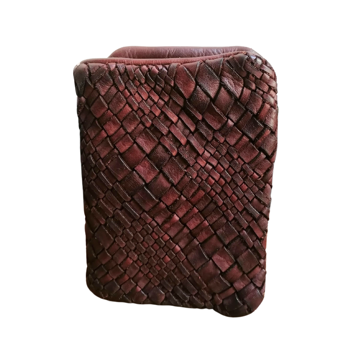 Portafoglio 3 ante Coveri Collection Vera Pelle Intrecciata