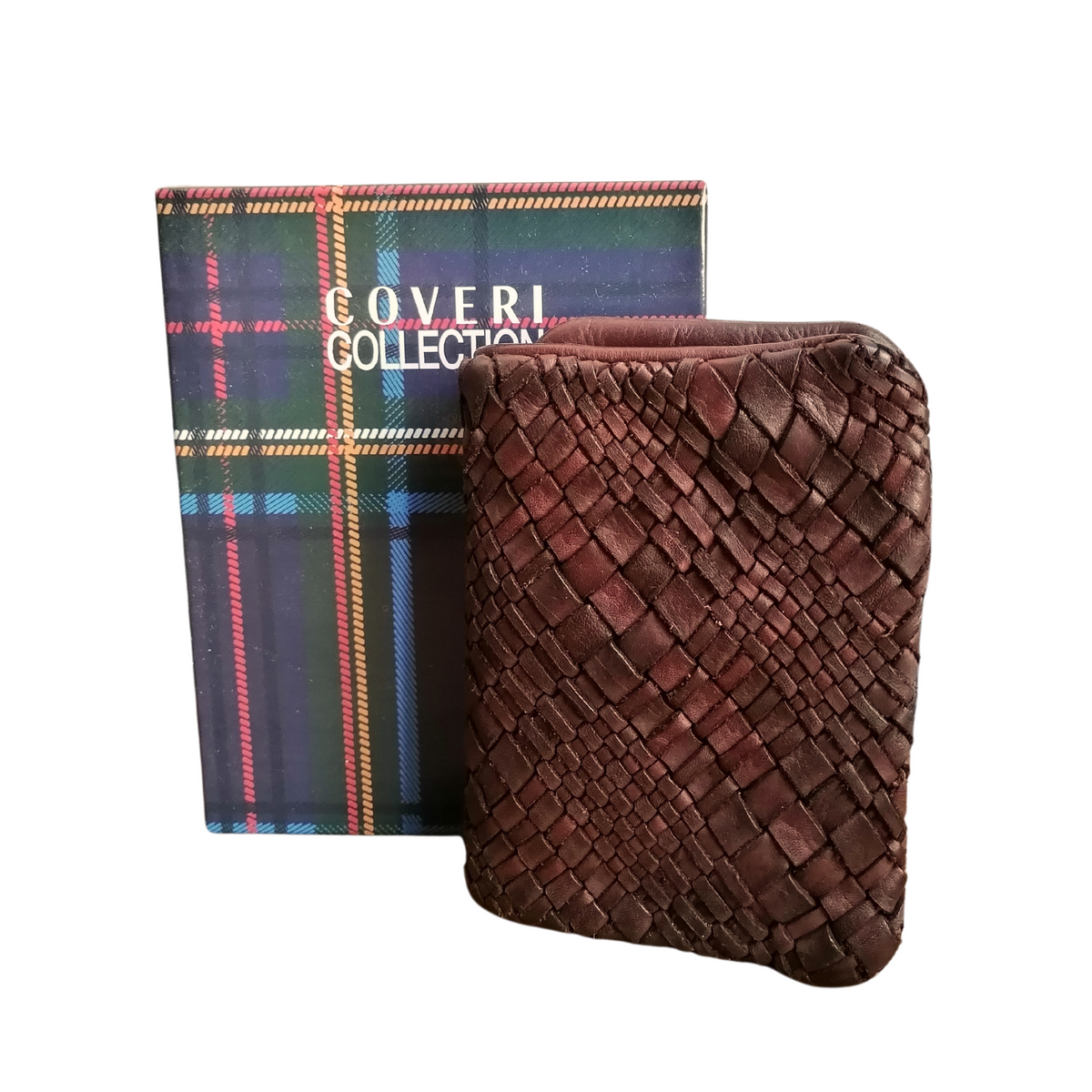 Portafoglio 3 ante Coveri Collection Vera Pelle Intrecciata