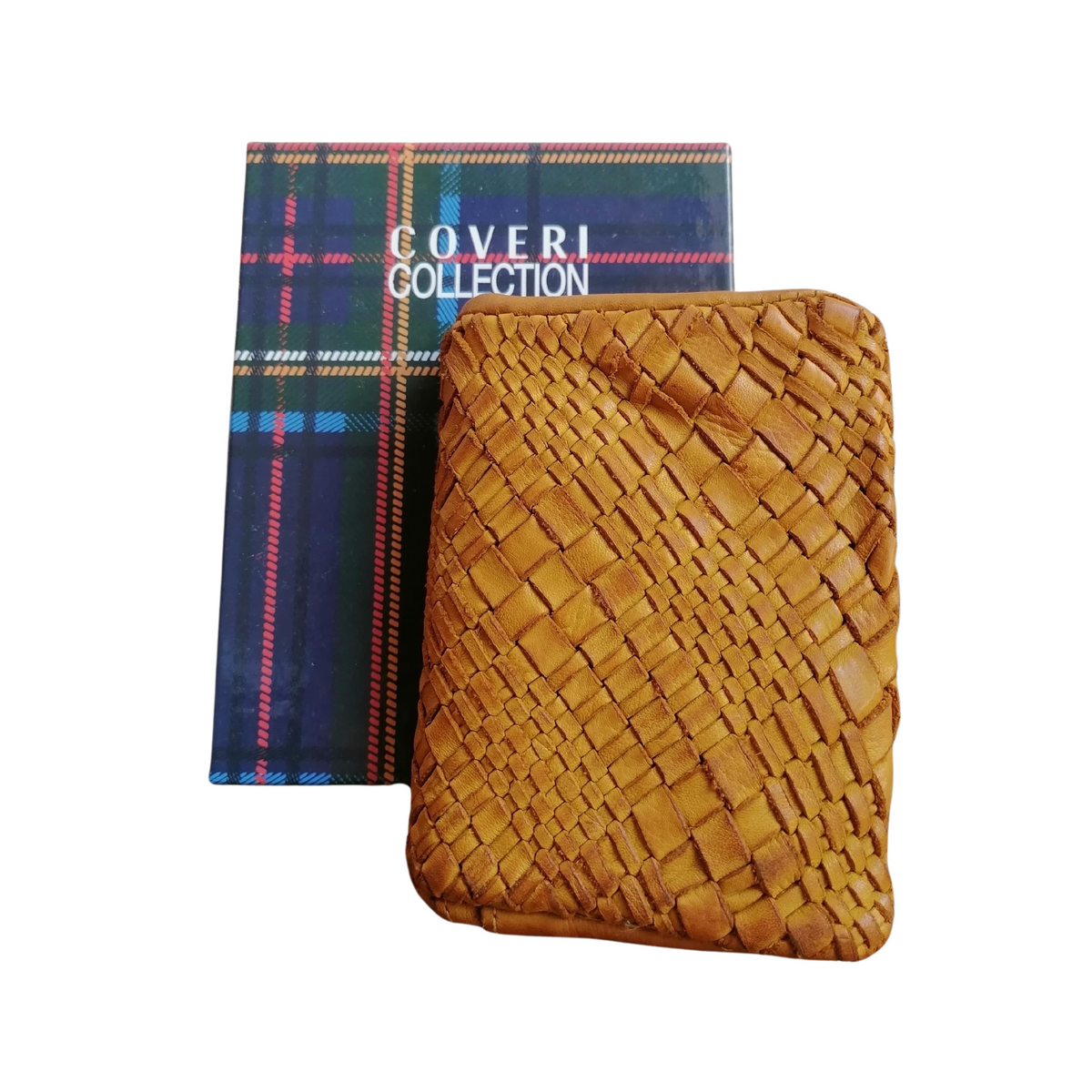 Portafoglio 3 ante Coveri Collection Vera Pelle Intrecciata