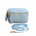 Pochette con frangia in Vera Pelle Dollaro Made in Italy