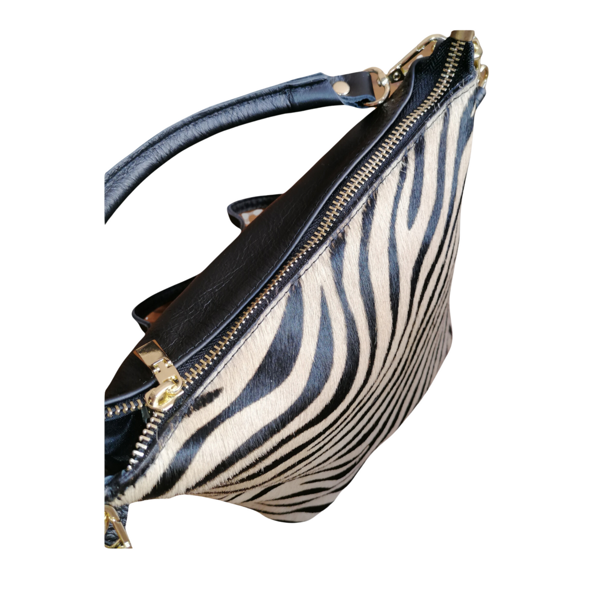 Secchiello con Tracolla in Vera Pelle tipo Cavallino Made In Italy