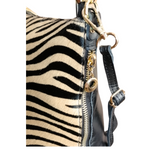 Secchiello con Tracolla in Vera Pelle tipo Cavallino Made In Italy