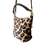 Secchiello con Tracolla in Vera Pelle tipo Cavallino Made In Italy