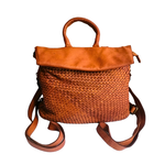 Zaino/Borsa 2Way in Pelle Intrecciata Sauvage Vintage Made in Italy