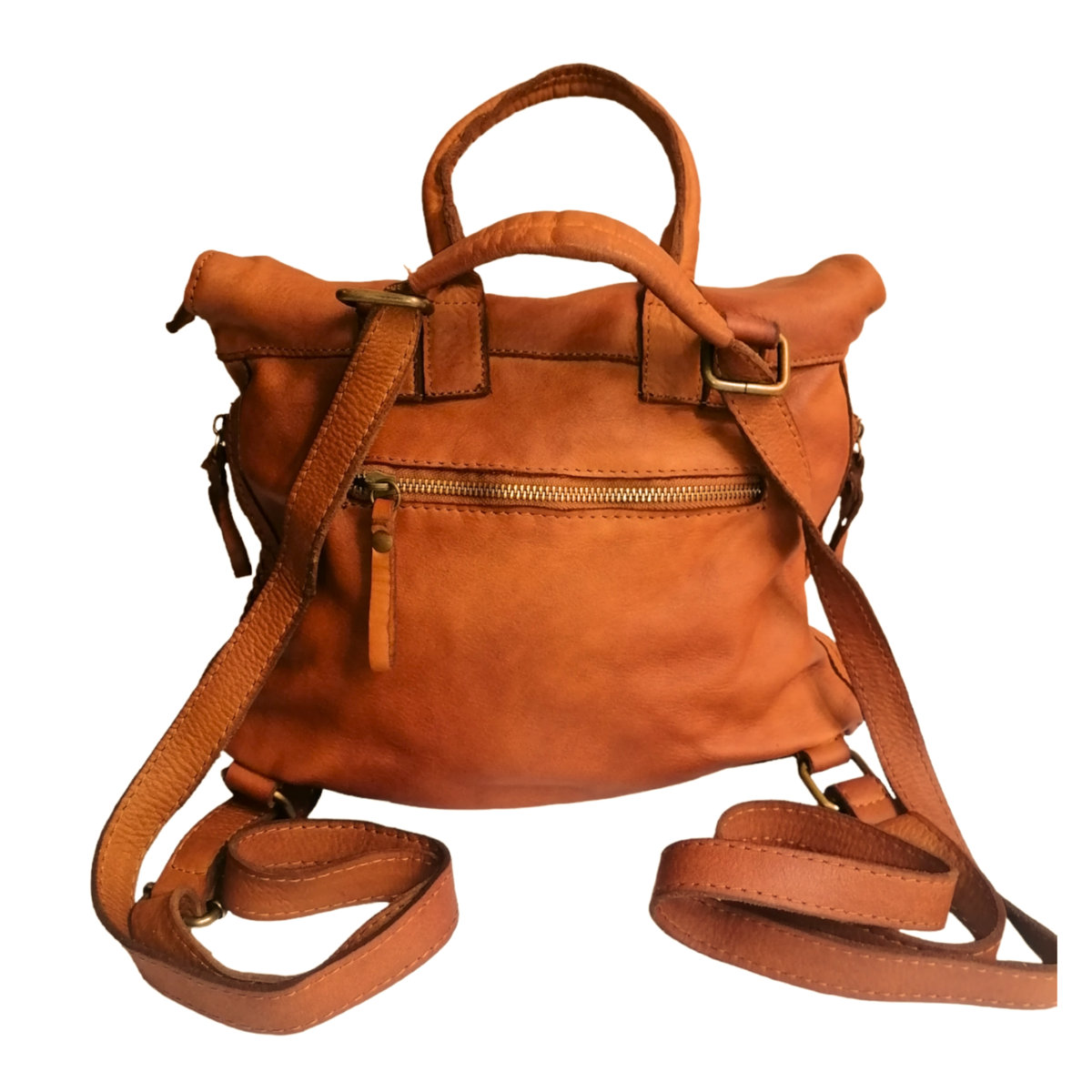 Zaino/Borsa 2Way in Pelle Intrecciata Sauvage Vintage Made in Italy