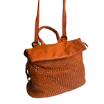 Zaino/Borsa 2Way in Pelle Intrecciata Sauvage Vintage Made in Italy