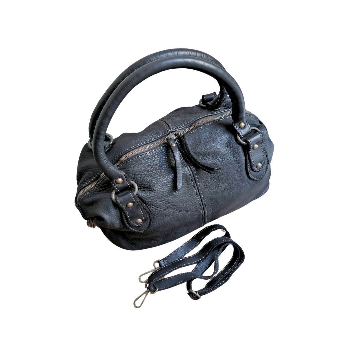 A MetàPrezzo! Stock SS204 Borsa a Mano Morbidissimo in Pelle Sauvage Stile Vintage