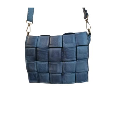 Tracolla Pochette in Vera Pelle Sauvage Intreccia Grande SS210