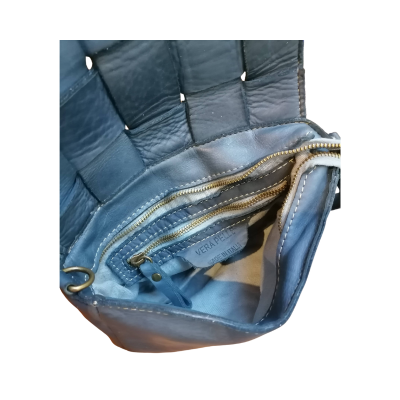 Tracolla Pochette in Vera Pelle Sauvage Intreccia Grande SS210