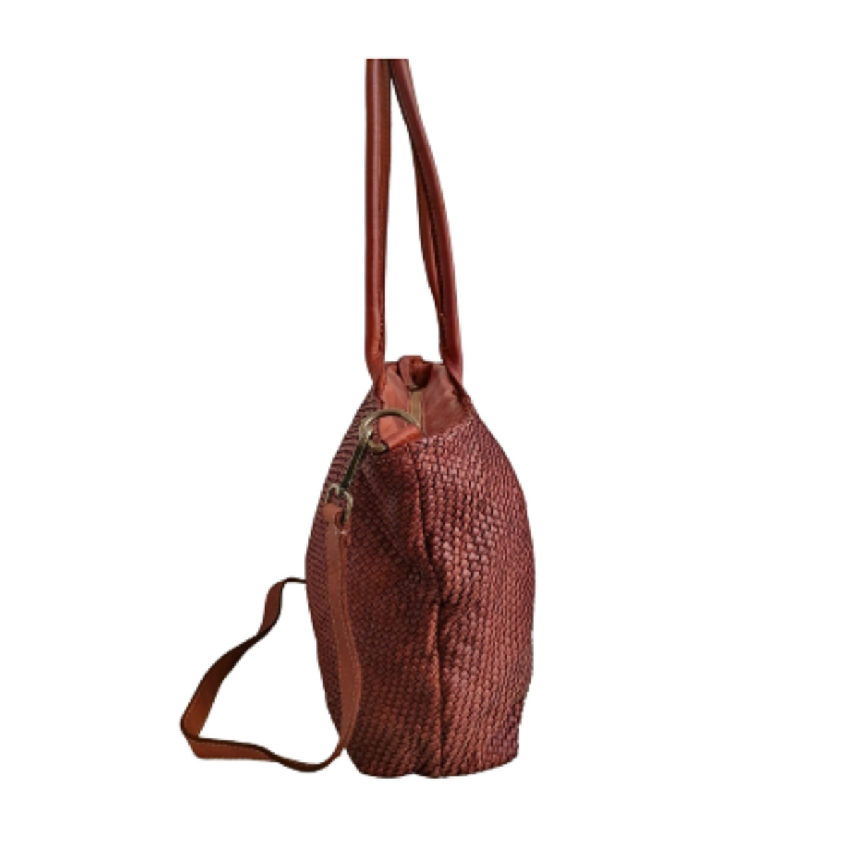 A Meta Prezzo! STOCK SS212 Tote Bag in Vera Pelle Intrecciata Sauvage Stile Vintage Made In Italy