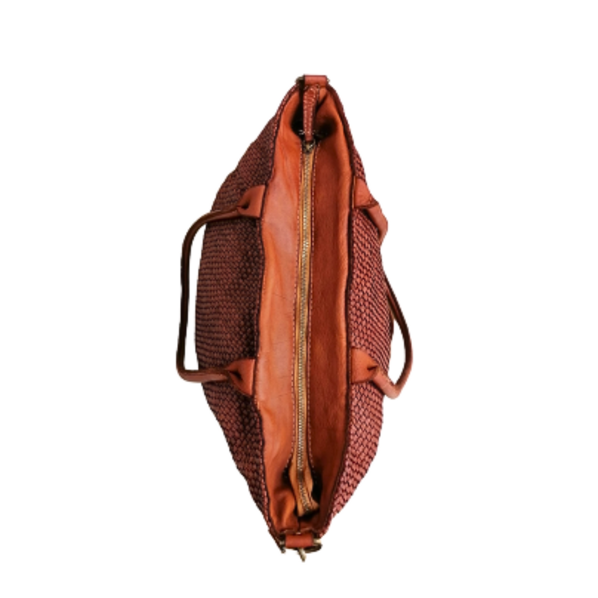 A Meta Prezzo! STOCK SS212 Tote Bag in Vera Pelle Intrecciata Sauvage Stile Vintage Made In Italy