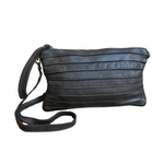 Tracolla Media Sauvage Strisce in Vera Pelle Sauvage Stile Vintage SS214