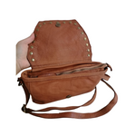 tracolla sauvage borchie cuoio cerniera