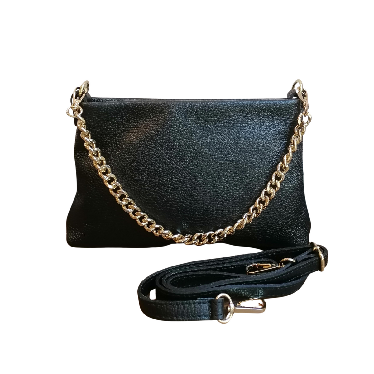 Borsetta Catena Manico / Tracolla in Vera Pelle Made In Italy A228