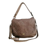 Borsa a Tracolla con Pattina in Vera Pelle Intrecciata Made In Italy SS228
