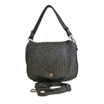 Borsa a Tracolla con Pattina in Vera Pelle Intrecciata Made In Italy SS228