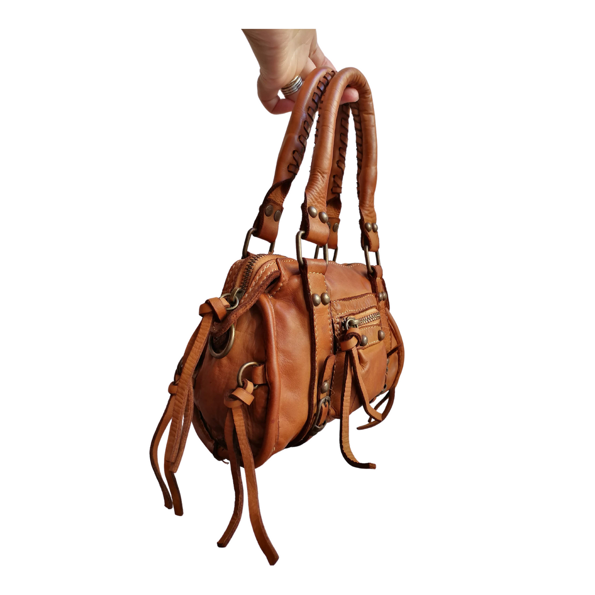 Mini Bauletto 16x21x5 cm in Vera Pelle Sauvage SS230 Made In Italy