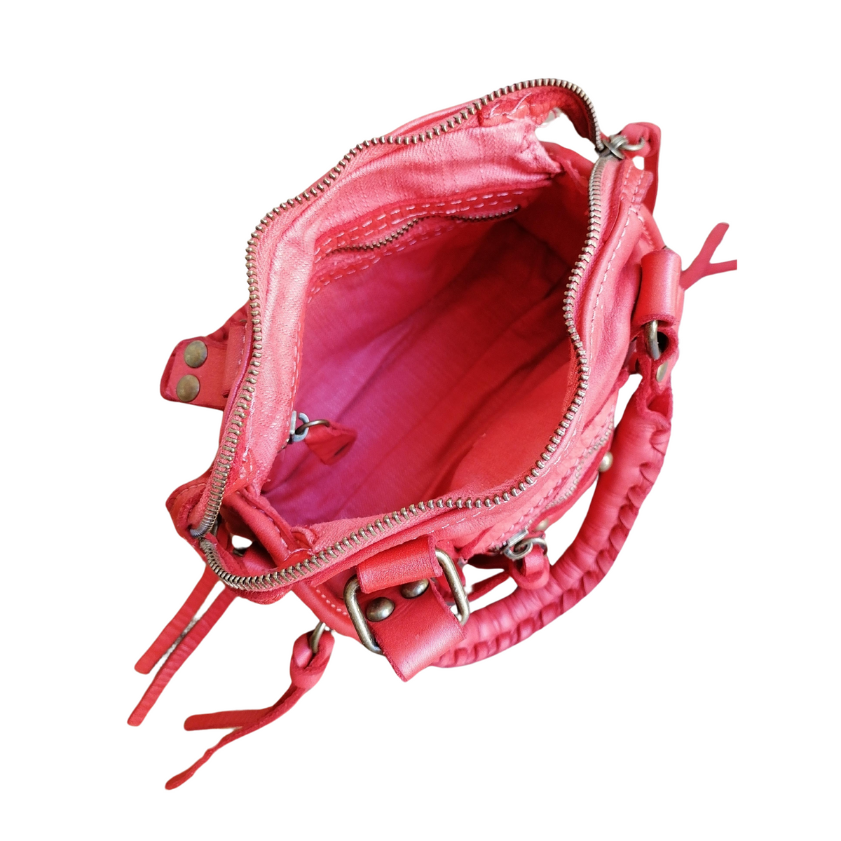 Mini Bauletto 16x21x5 cm in Vera Pelle Sauvage SS230 Made In Italy