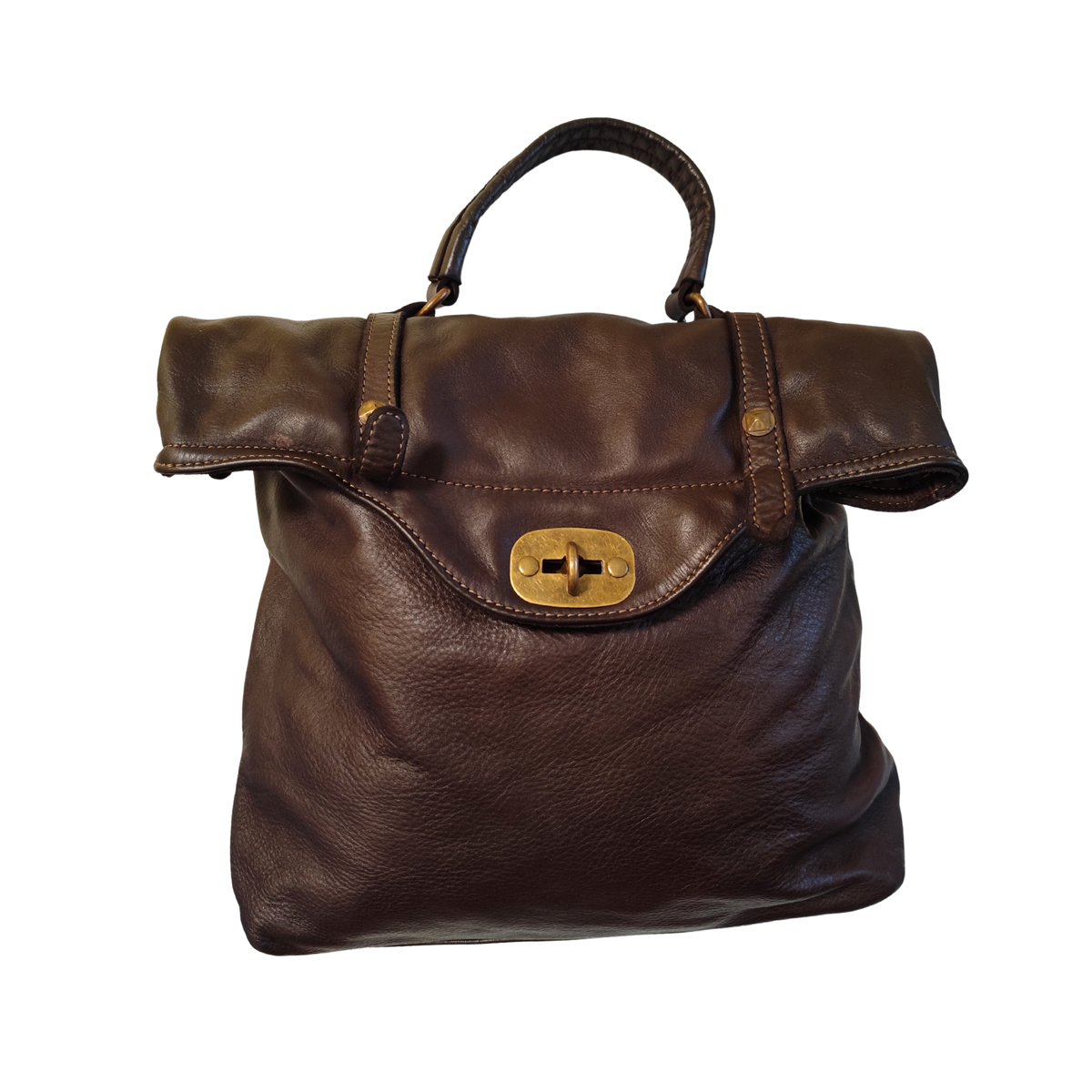 2way Zaino / Borsa in Vera Pelle Sauvage Morbida Made In Italy SS250