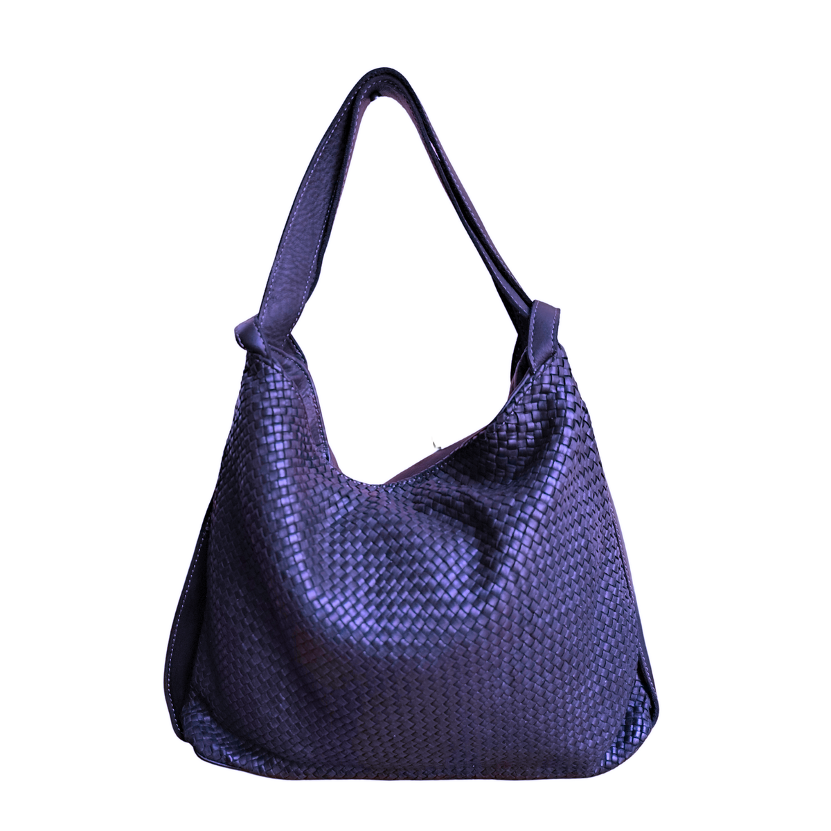 Borsa / Zaino 2way Grande in Vera Pelle Intrecciata Sauvage Stile Vintage | Made in Italy