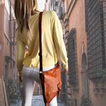 Borsa a tracolla | Messenger Bag in Pelle Sauvage Intrecciata Morbidissima Stile Vintage Made in Italy