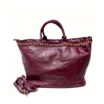 A metà prezzo! Borsa grande con Borchie in Vera Pelle Sauvage