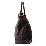 A metà prezzo! Borsa grande con Borchie in Vera Pelle Sauvage
