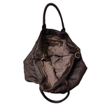 A metà prezzo! Borsa grande con Borchie in Vera Pelle Sauvage
