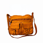 Borsa a Tracolla con Due Tasche in Vera Pelle Sauvage | Made in Italy| SS263
