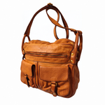 Borsa a Tracolla con Due Tasche in Vera Pelle Sauvage | Made in Italy| SS263