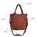 Borsa a Mano 2 manici in Vera Pelle Sauvage Intrecciata SS281 | Made in Italy