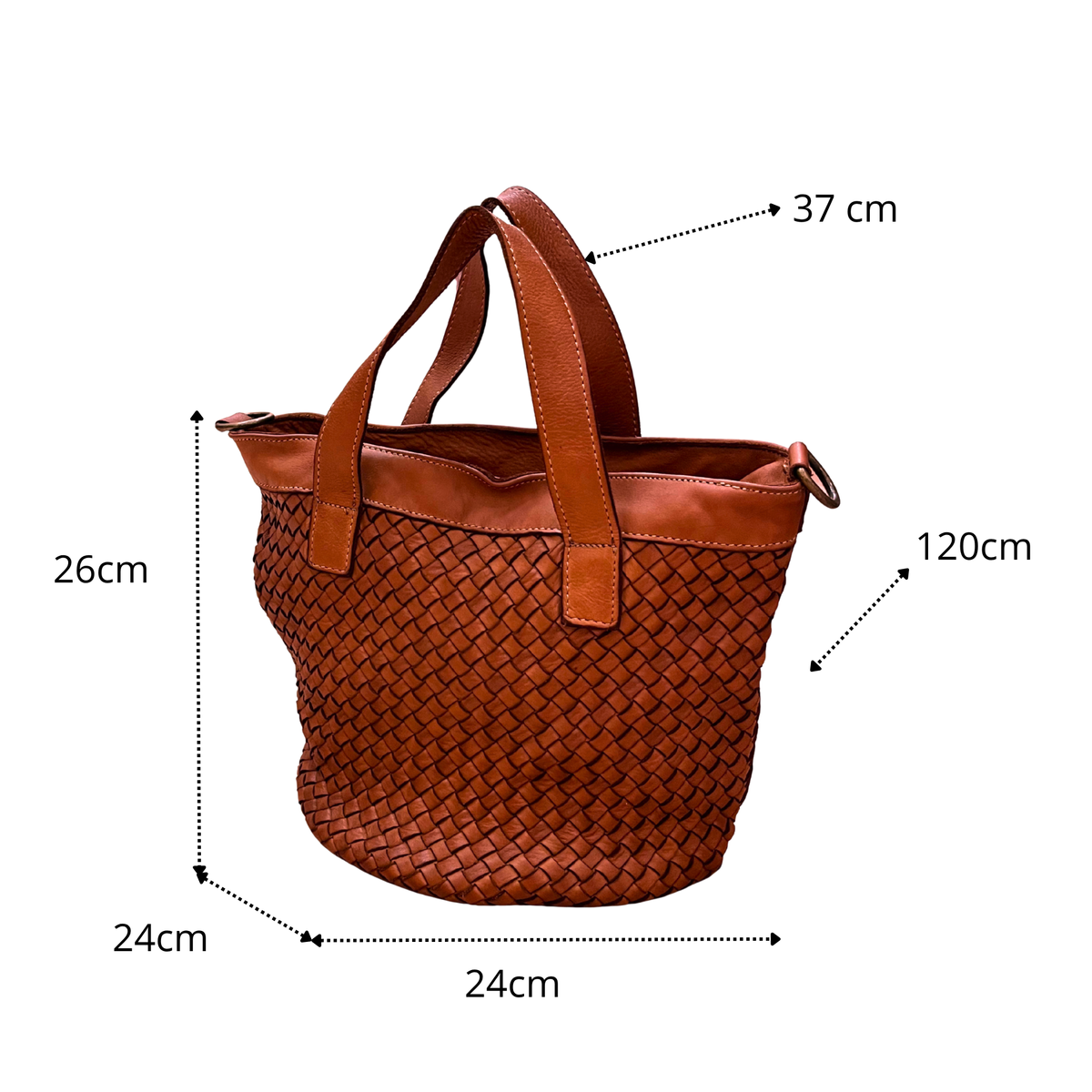 Borsa a Secchiello in Vera Pelle Sauvage Intrecciata SS282INT | Made in Italy