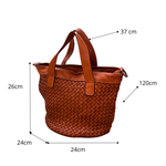 Borsa a Secchiello in Vera Pelle Sauvage Intrecciata SS282INT | Made in Italy