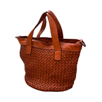 Borsa a Secchiello in Vera Pelle Sauvage Intrecciata SS282INT | Made in Italy