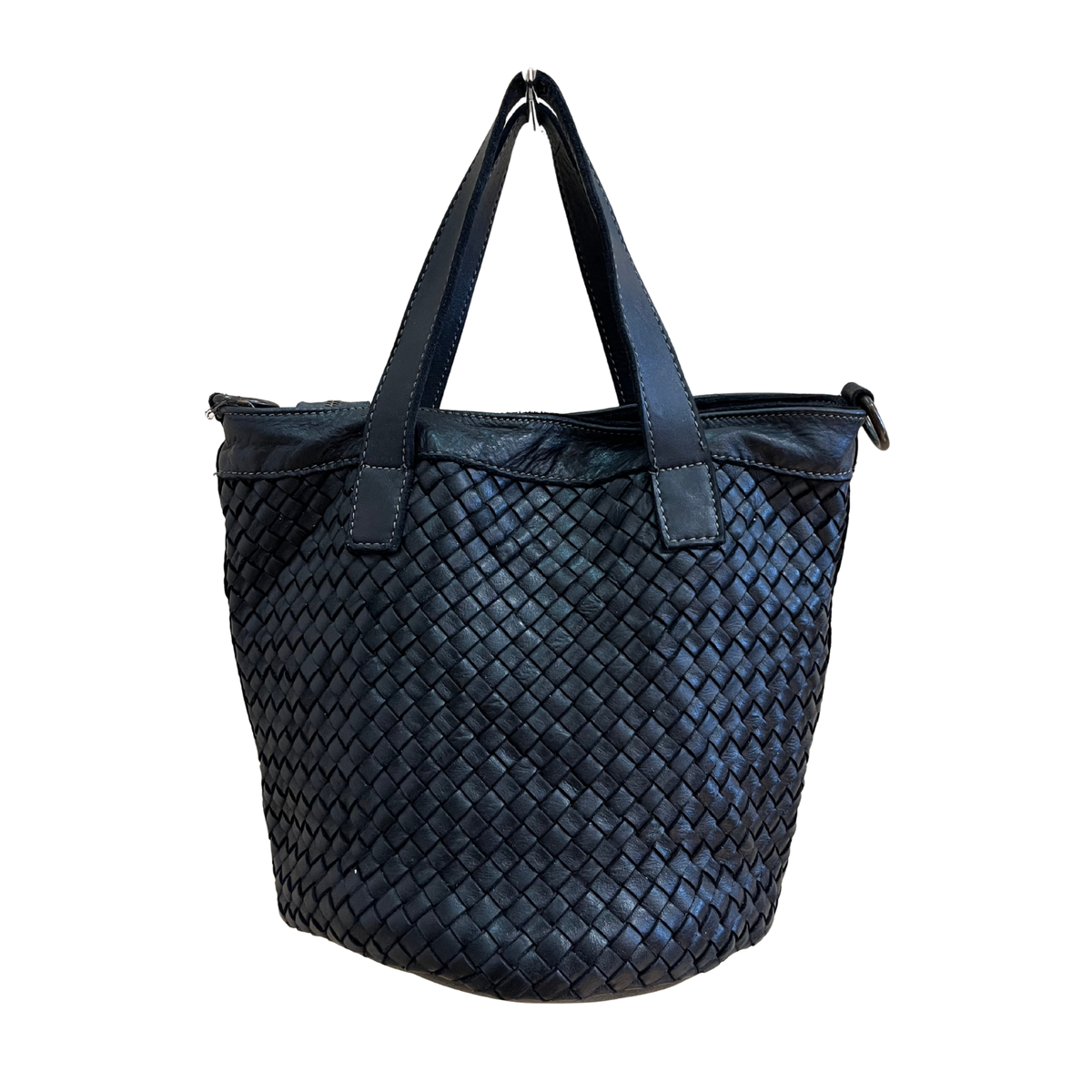 Borsa a Secchiello in Vera Pelle Sauvage Intrecciata SS282INT | Made in Italy