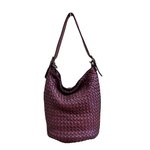 Borsa a Spalla Lunga in Vera Pelle Sauvage Intrecciata SS283INT | Made in Italy
