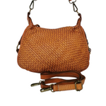 Hobo Bag 22x30 in Vera Pelle Sauvage Intrecciata Made In Italy