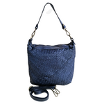 secchiello intrecciata tracolla blu