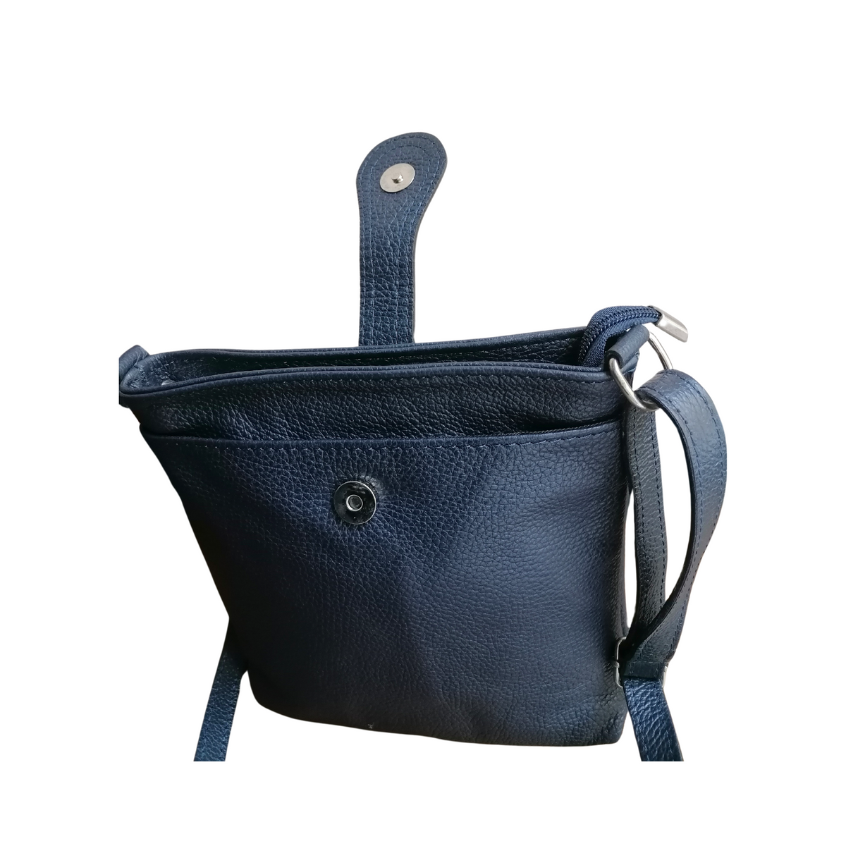 Tracolla Quadrata D in Vera Pelle Dollaro Made In Italy