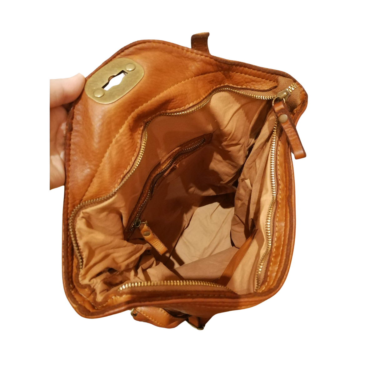 2way Zaino / Borsa in Vera Pelle Sauvage Morbida Made In Italy SS250