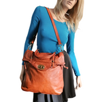 2way Zaino / Borsa in Vera Pelle Sauvage Morbida Made In Italy SS250