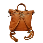 2way Zaino / Borsa in Vera Pelle Sauvage Morbida Made In Italy SS250