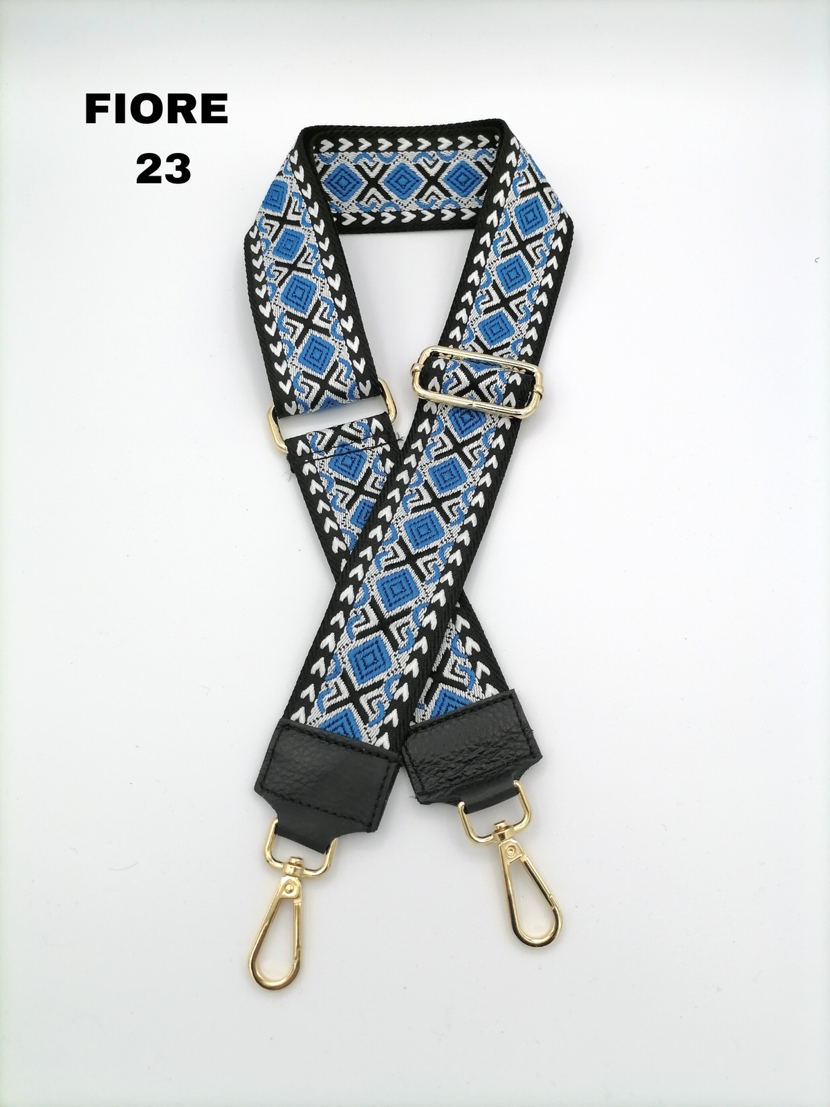 Tracolla Fiore nero blu