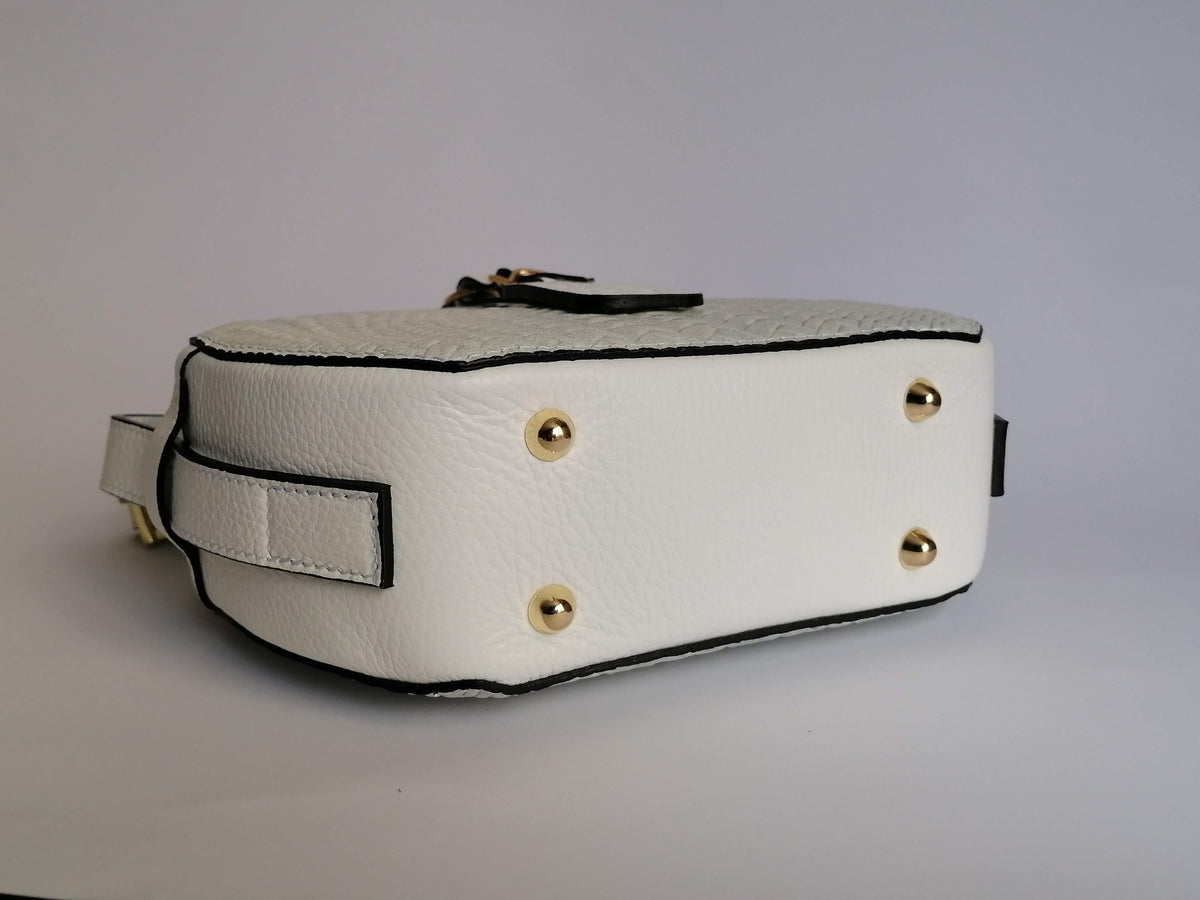 Borsa a Tracolla Rotonda in Vera Pelle Made in Italy