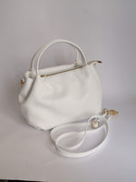 Borsa ovale in vera pelle con tracolla regolabile