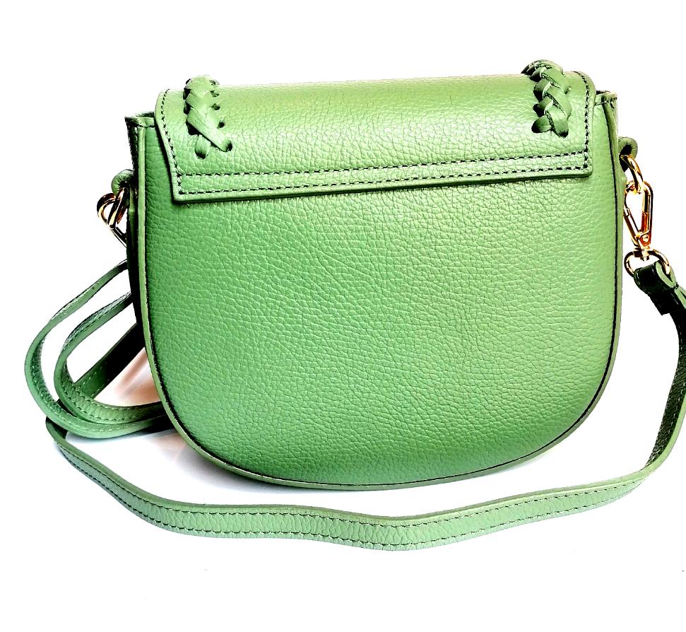 tracolla pistacchio intrecciata retro