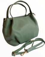 Borsa ovale in vera pelle con tracolla regolabile