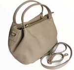 Borsa ovale in vera pelle con tracolla regolabile